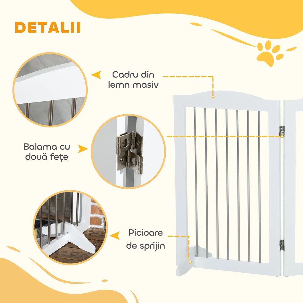 PawHut Gard Pliabil Câini Oțel | Aosom Romania