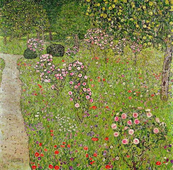 Orchard with roses Reproducere, Gustav Klimt