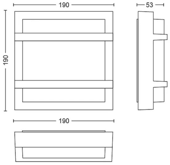 Aplică LED de exterior Philips PETRONIA LED/3,8W/230V IP44