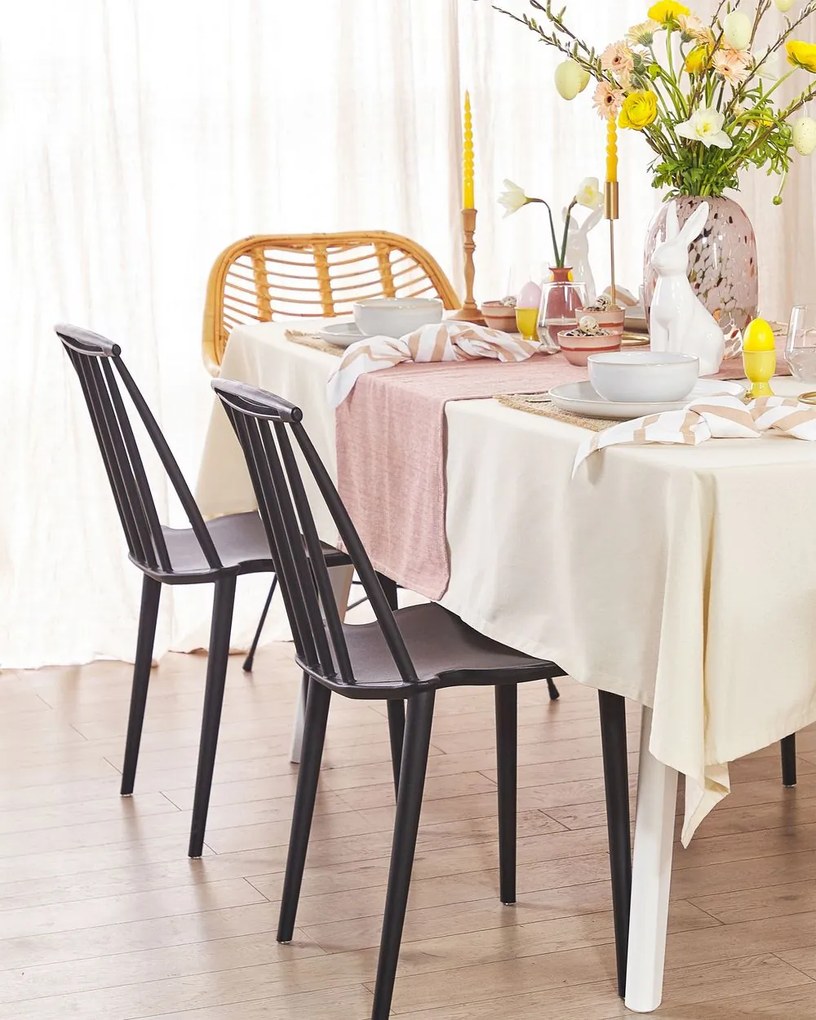 Set 2 buc. scaune pentru sufragerie Vendor (negru). 1009921