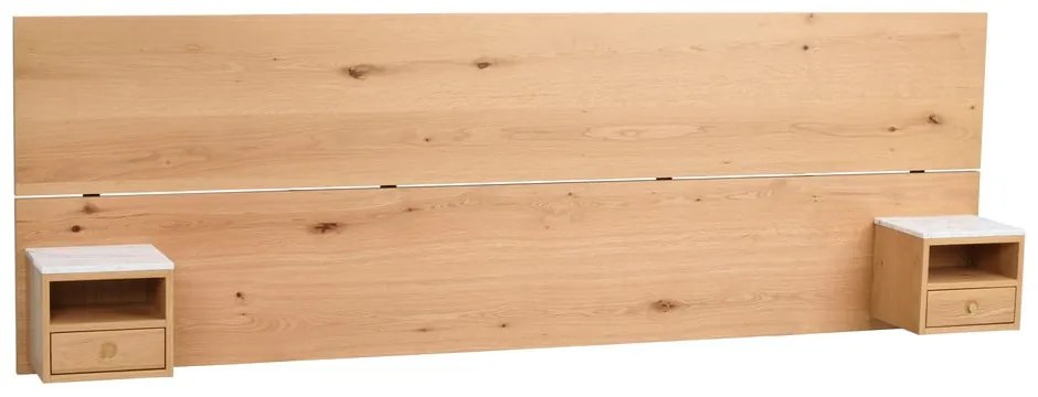 Tăblie de pat în culoare naturală din lemn de stejar 240x79 cm Whitmore – Rowico