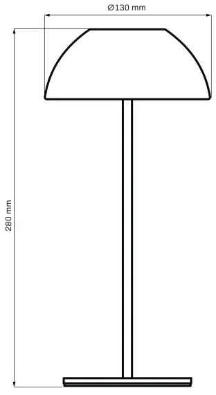 Lampă de birou LED TANZANIA, dimabilă, 1,8W, 5V USB, 1800 mAh, IP44, negru