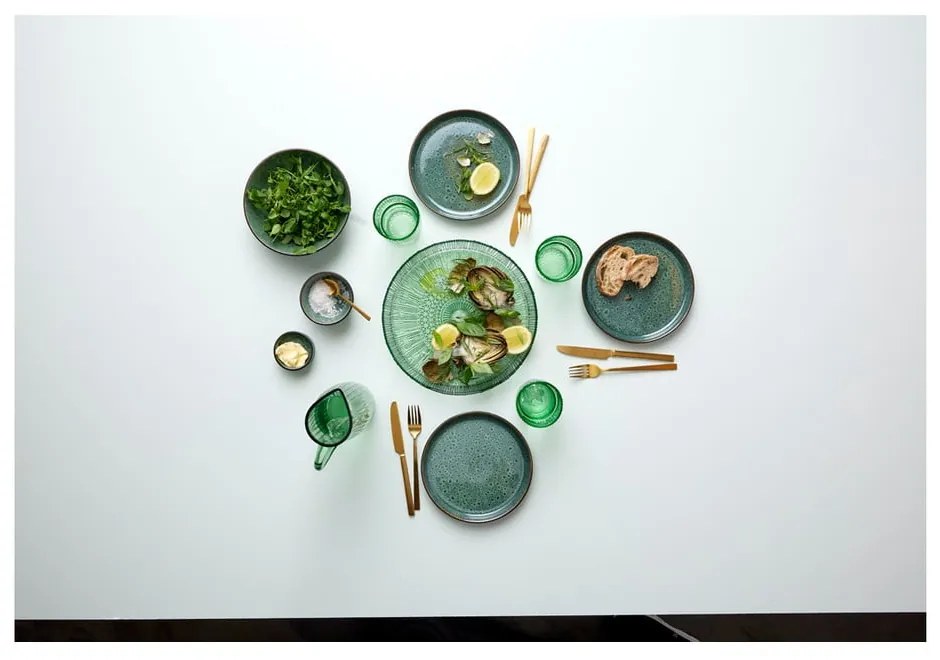 Platou verde din sticlă ø 30 cm Kusintha – Bitz