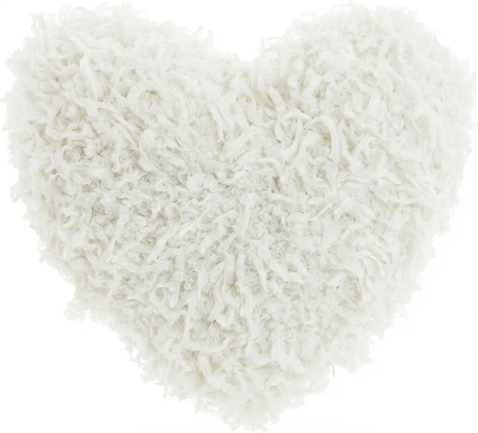 Perna decorativa ROMEO HEART 45x45 cm, albă