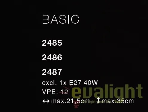 Veioza, lampa de masa Birou Basic argintiu metalizat 2487 GL