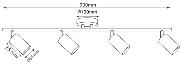 Spot GOLDI 4xGU10/10W/230V auriu