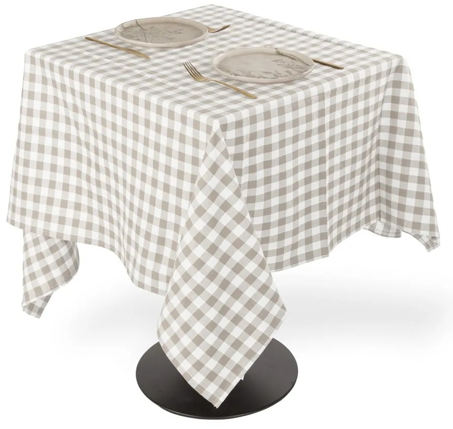 Față de masă din bumbac 150x150 cm Gingham – Tiseco Home Studio