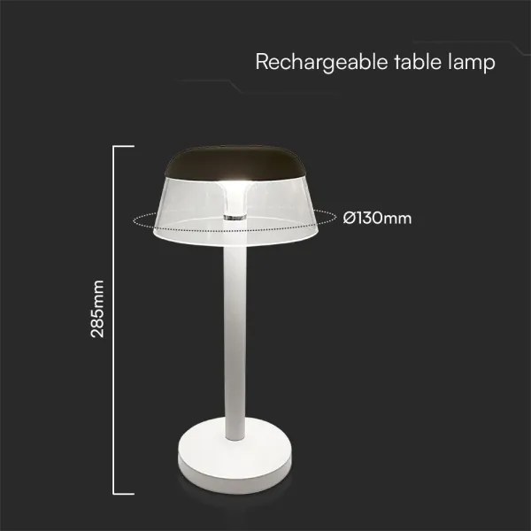 Lampă LED tactilă reîncărcabilă dimabilă de masă LED/3W/5V 3000-6000K alb