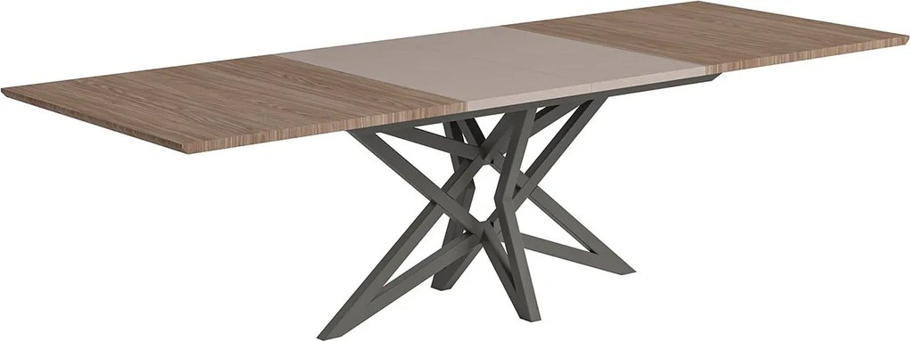 Masă lemn masiv de dining extensibilă Narla 180×103 cm - 2