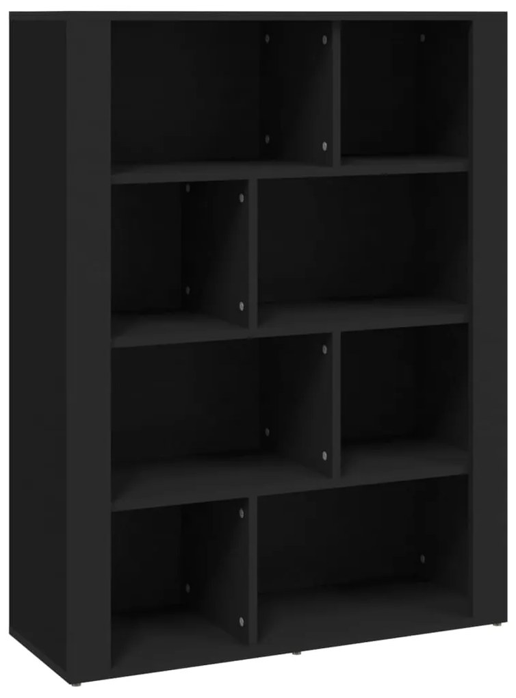 819493 vidaXL Servantă, negru, 80x30x106 cm, lemn compozit