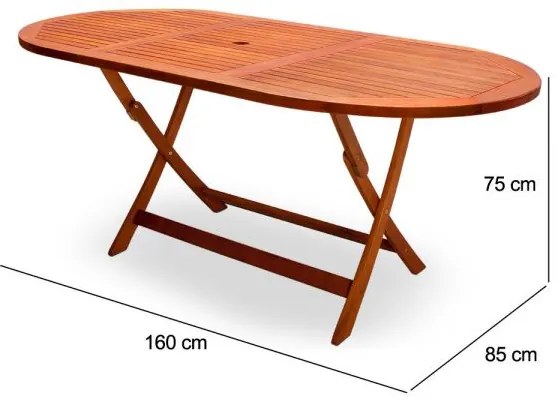 Deuba Masa de salcam 160x85x75cm