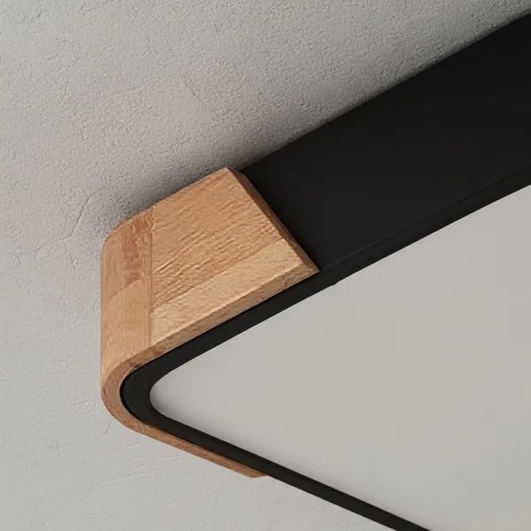 Plafonieră LED PILANA Brilagi LED/24W/230V stejar/negru 32x32 cm