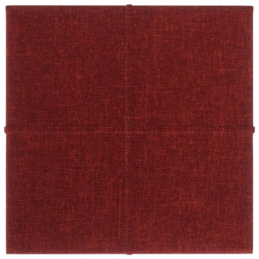 Panouri de perete, 12 buc., rosu vin, 30x30cm, tesatura, 1,08m   12, Bordo, 30 x 30 cm