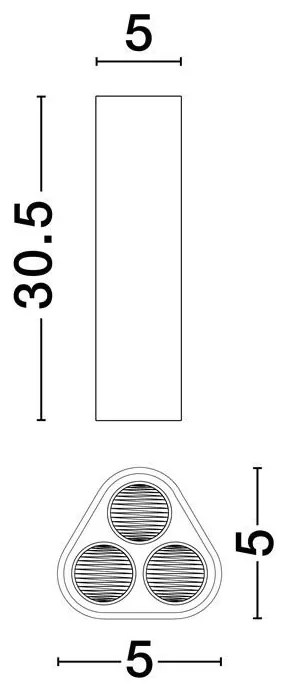 Plafoniera LED tip spot ETHO alb/negru/30,5cm