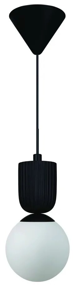 Pendul cu Forma Organic din Ceramica si Sticla, Sadie negru