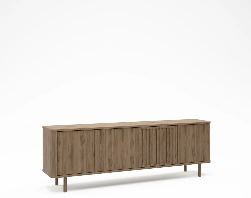 Comodă TV în culoare naturală cu aspect de lemn de stejar 180x60,5x35 cm Salma – Marckeric