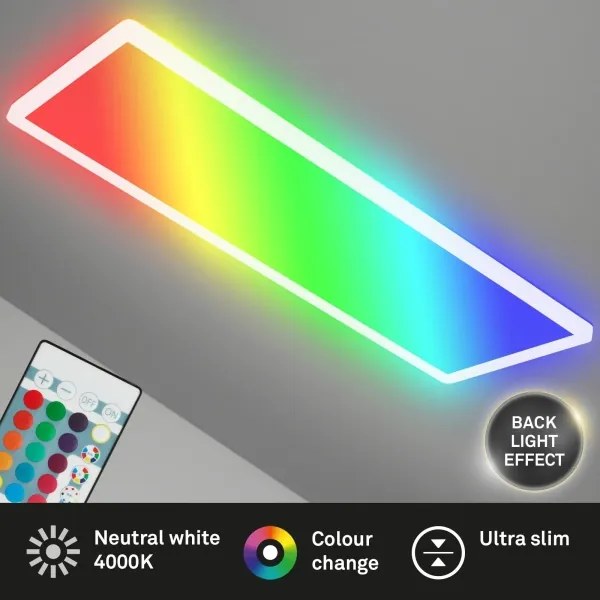 Briloner 7404-016 - Panou LED aplicat RGBW dimabil/22W/230V 4000K + telecomandă