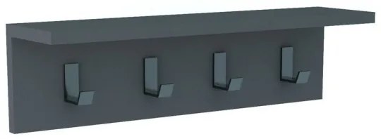 Cuier de perete AYLA 14x60 cm antracit