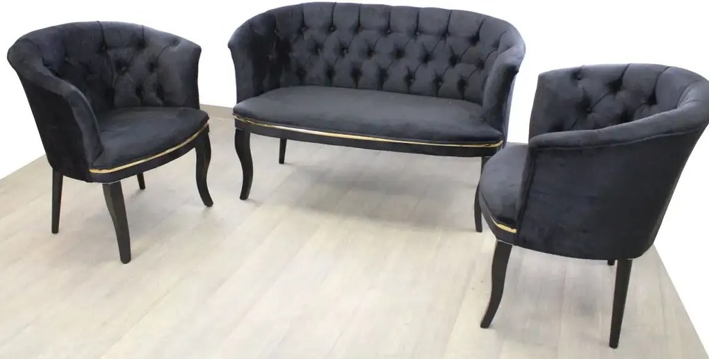 Canapea 2 persoane Milano Homs textil,negru