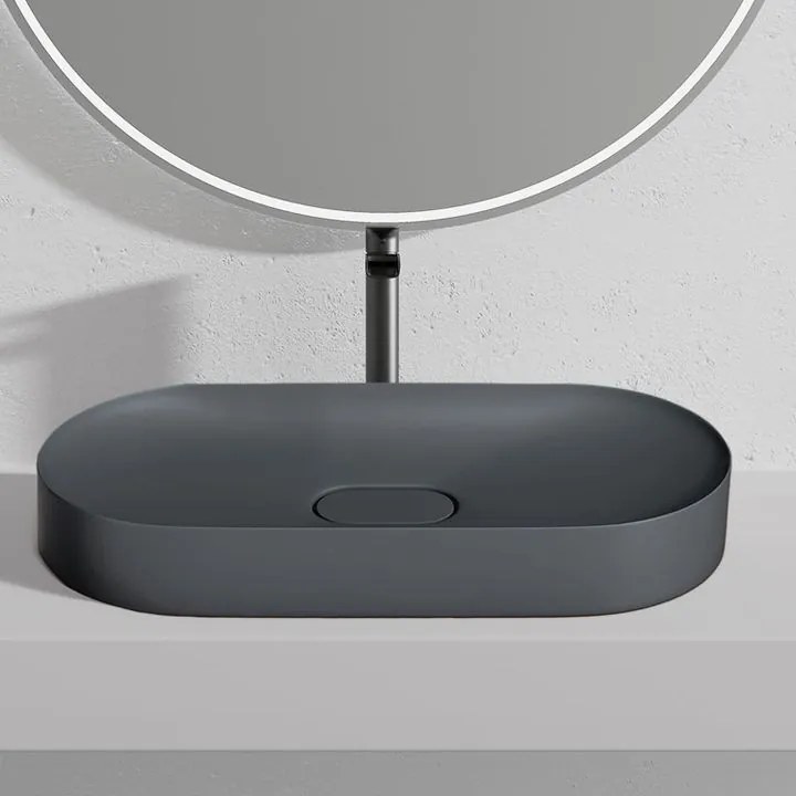 Lavoar pentru blat IRIS 71 cm gri mat