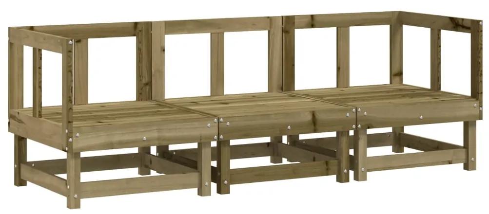 825421 vidaXL Set mobilier de grădină, 3 piese, lemn de pin impregnat