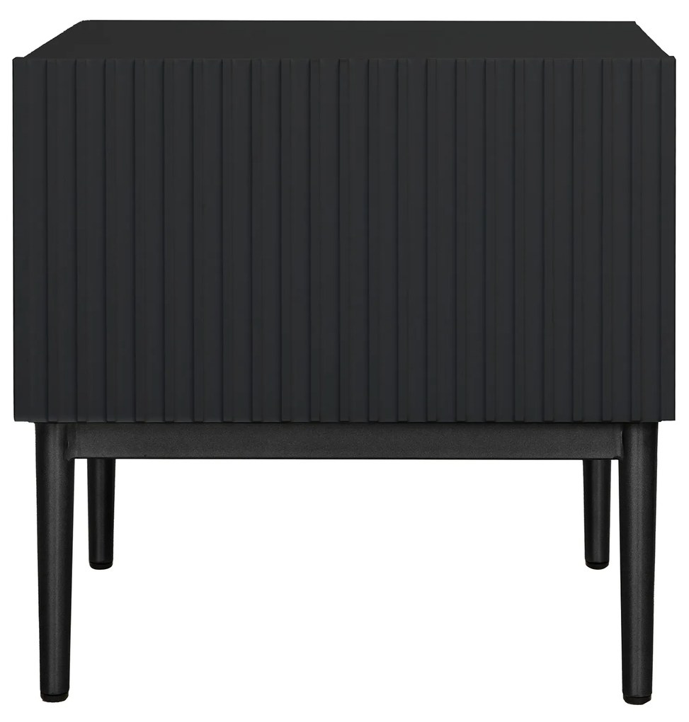 Set noptiera Nicole 46 cm - picioare negre / negre