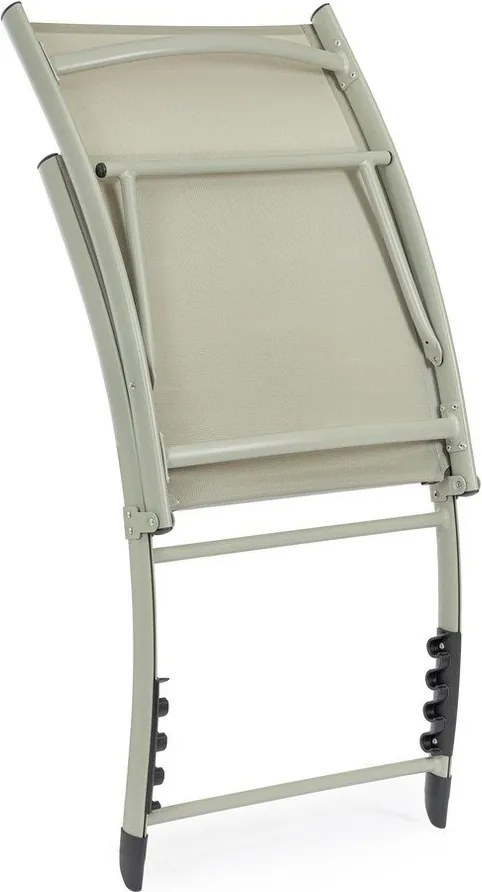 Șezlong de grădină taupe din metal Taylor – Bizzotto