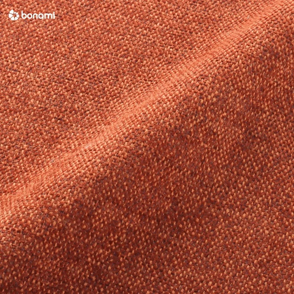 Colțar extensibil cu șezlong pe partea stângă Miuform Scandic Lagom, portocaliu cărămiziu