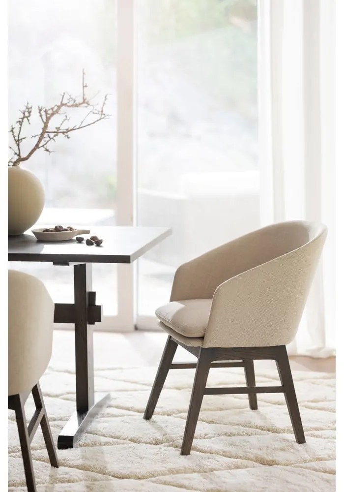 Set de scaune de sufragerie bej 2 buc. tapițat Windham – Rowico