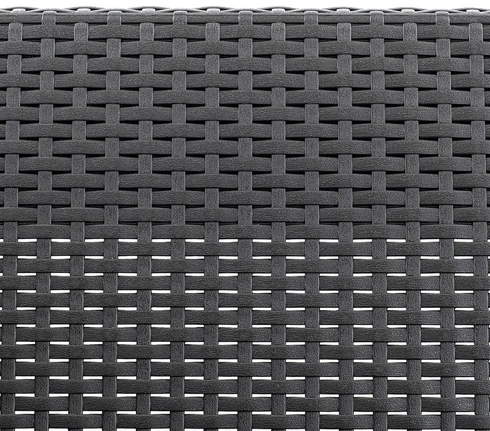 Fotoliu de grădină Claire duo din ratan, grafit