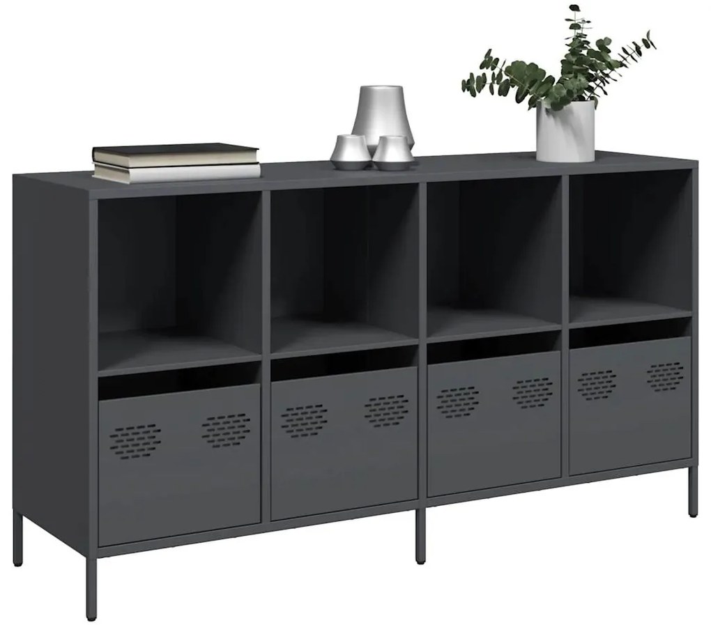 vidaXL Dulap, antracit, 135x39x73,5 cm, oțel laminat la rece