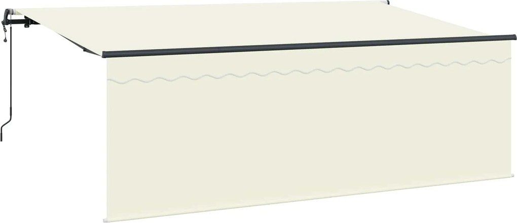 vidaXL Cortina Retractabilă Crem 350 x 200 cm Poliester și Aluminiu