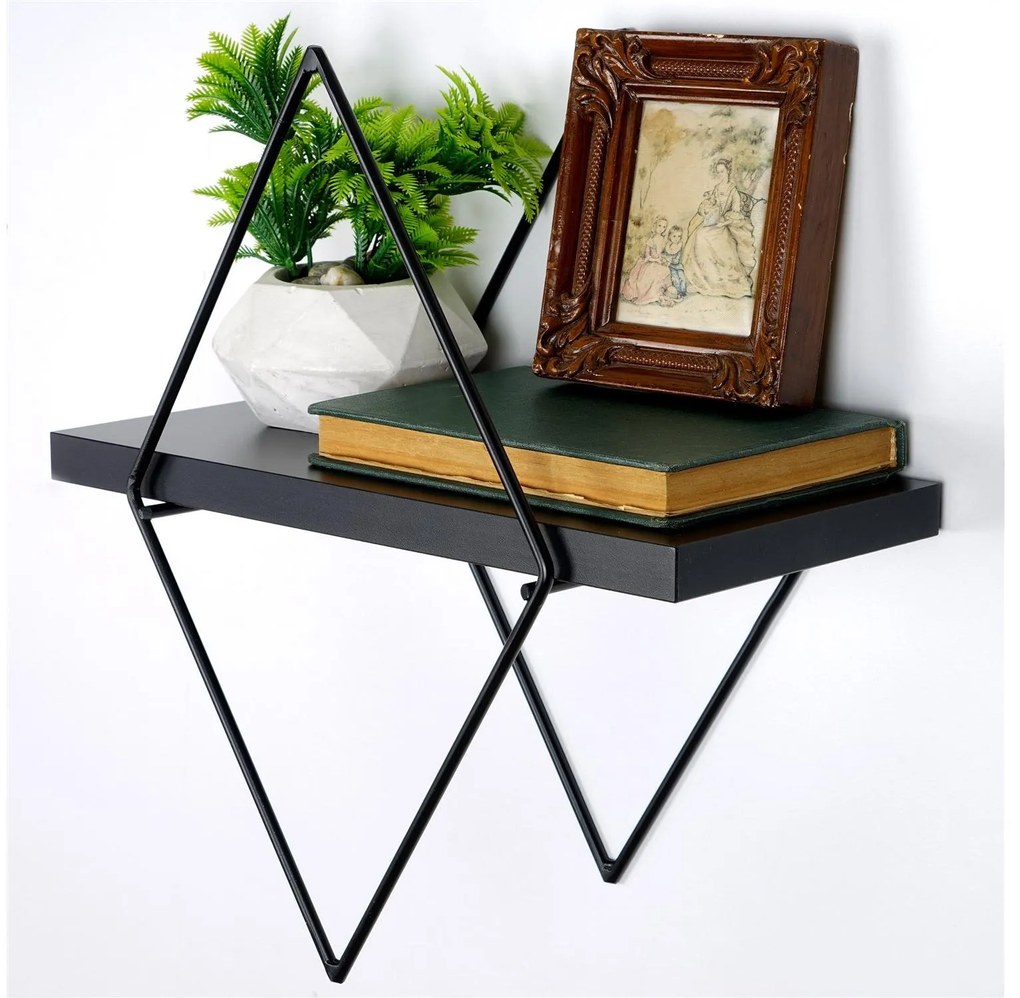Raft decorativ de perete Duvelo 15 (negru) . 1093638