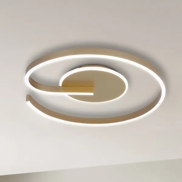 Plafonieră LED LORENZO, 22W, 230V, Ø 50 cm, auriu