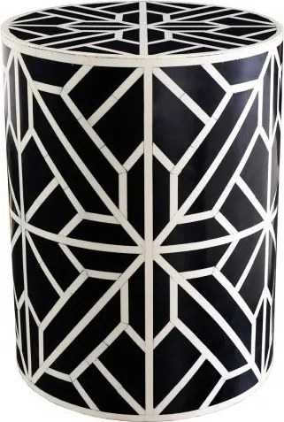 Masuta auxiliara design unicat Bone Inlay 45cm