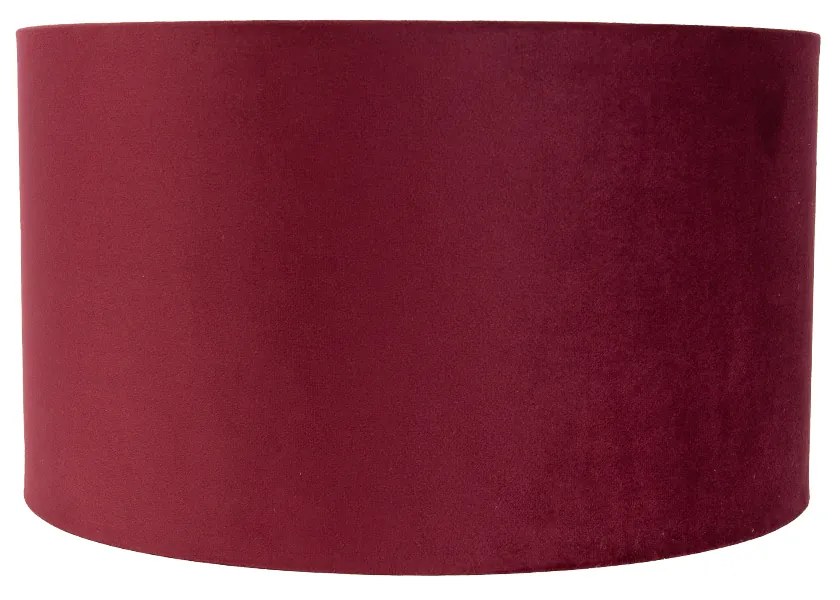 Abajur din catifea roșu 35/35/20 cu interior auriu