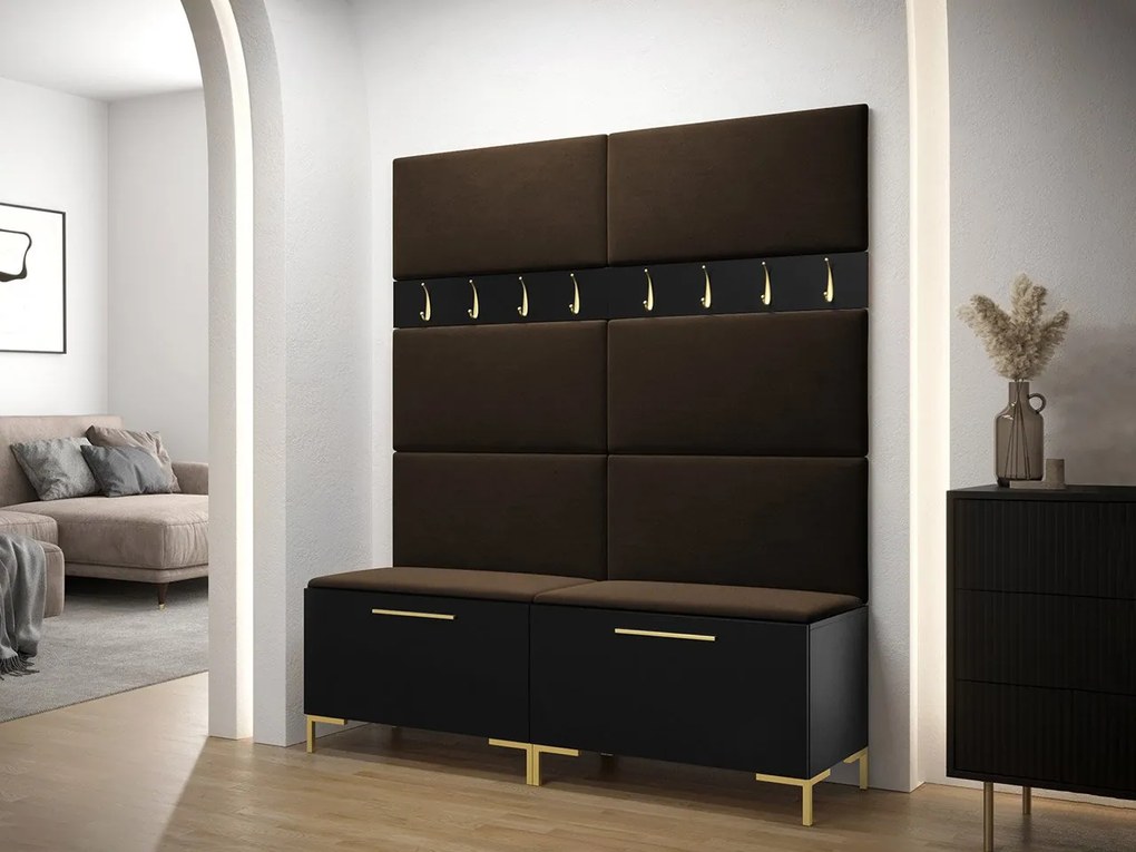 Set mobilier hol Frisala II (Negru + Manila 04). 1060893