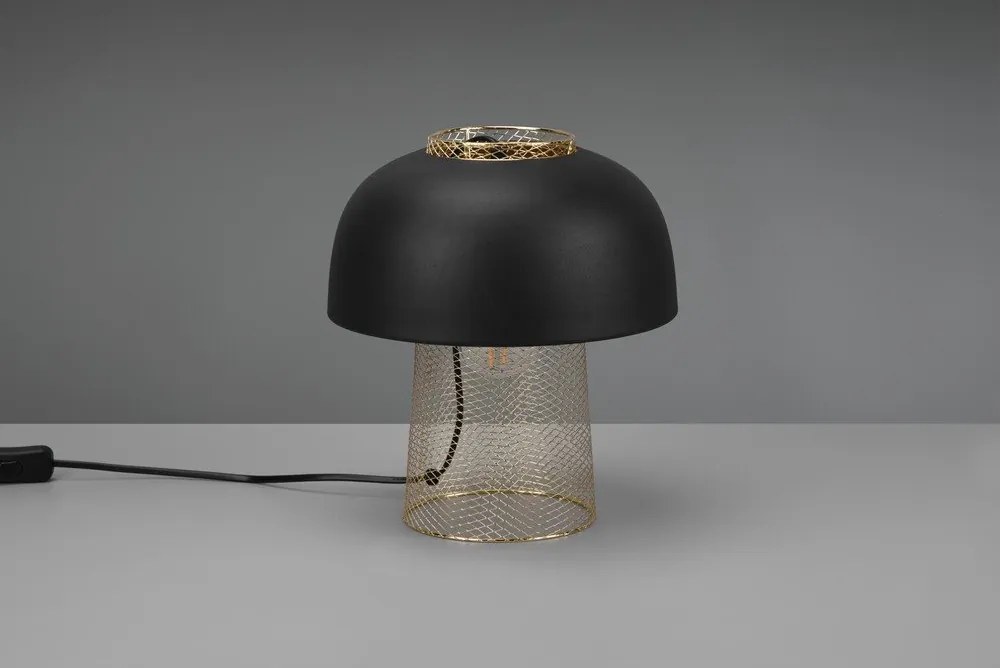 Veioză negru-mat din metal (înălțime 28 cm) Punch – Reality