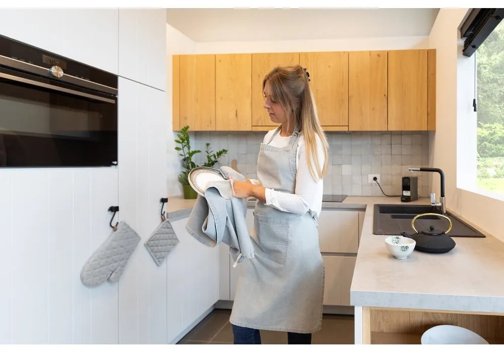 Mănușă din bumbac pentru bucătărie Tiseco Home Studio, gri