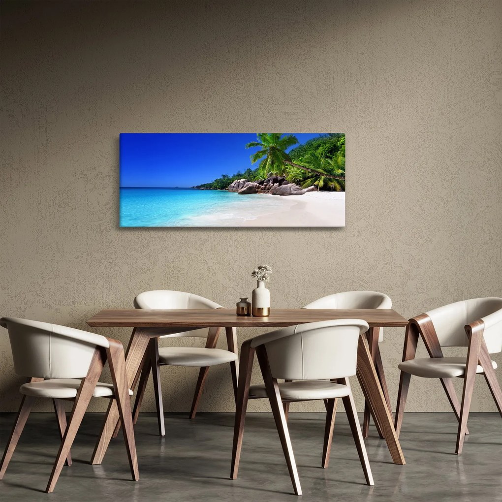 Tablou cu plaja pe insula Praslin (120x50 cm)