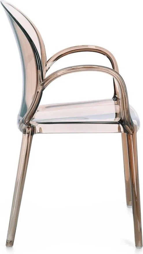 Scaun de grădină maro deschis din plastic Camilla – Bizzotto