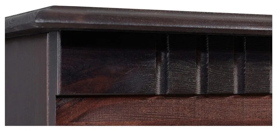 Vitrină maro închis din lemn de pin 95x35 cm Lisa – Støraa