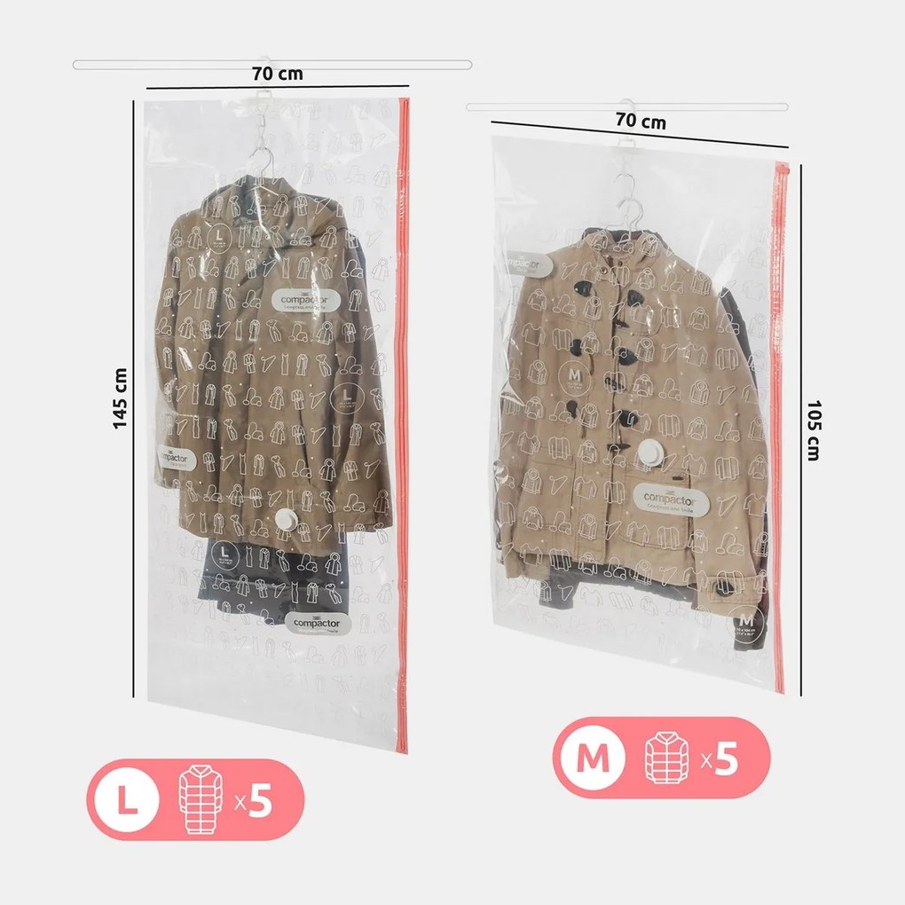 Compactor Set 2 huse de depozitare în vid Espace