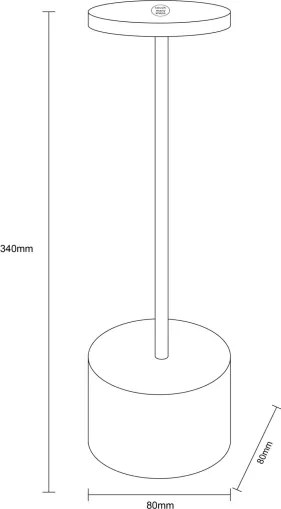 Globo 21019W - Lampă de birou LED reglabilă POLINA LED/1,2W/3,7V