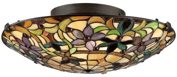 Elstead QZ-KAMI-F - Plafonieră Tiffany KAMI 2xE27/60W/230V