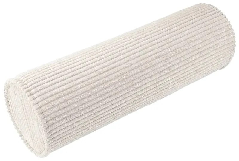 Pernă decorativă pentru copii crem cu tapițerie din catifea reiată Roll – Wigiwama