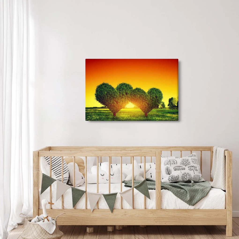 Tablou - Inima în coroanele copacilor (90x60 cm)