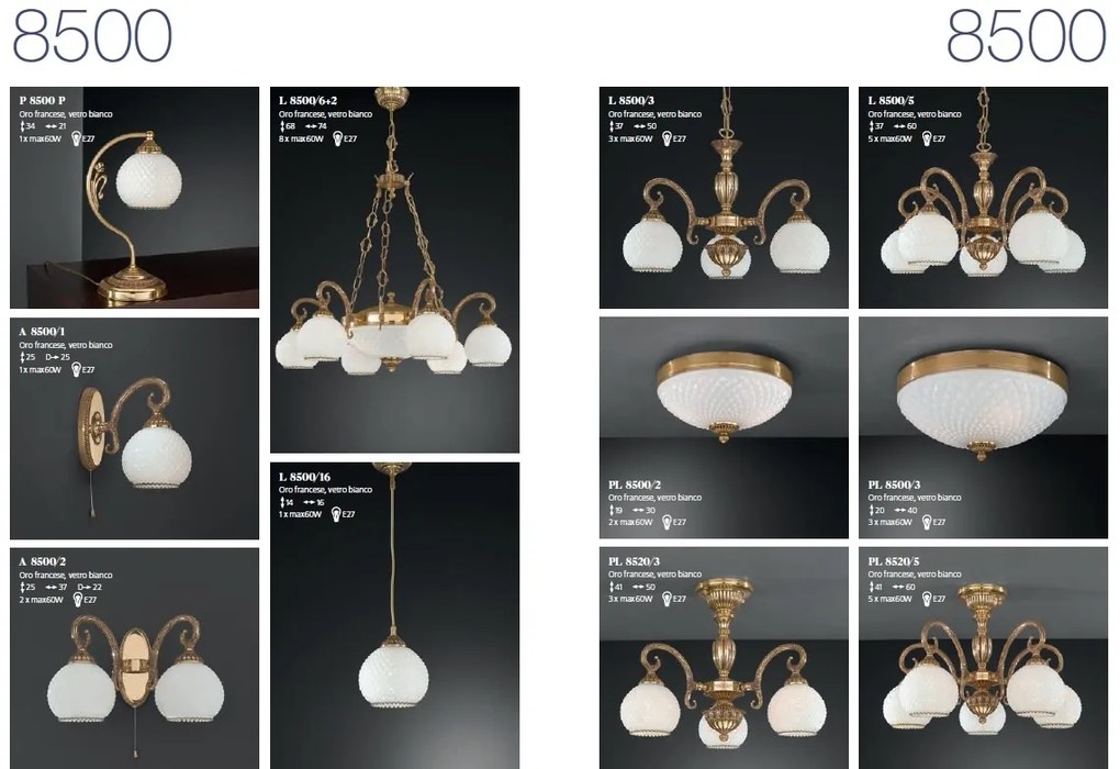 Aplica de perete clasica cu 2 brate design italian 8500