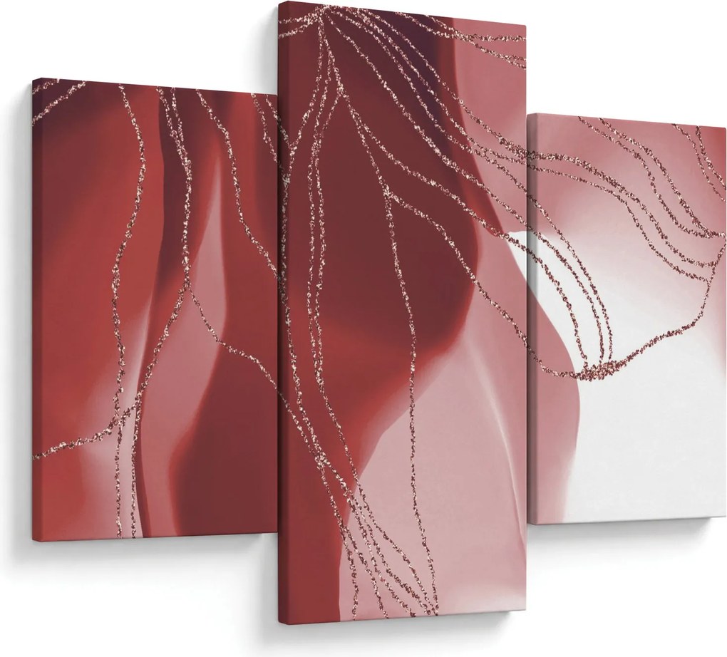 Tablou - Floare abstractă roșie N⁰1 (90x60 cm)