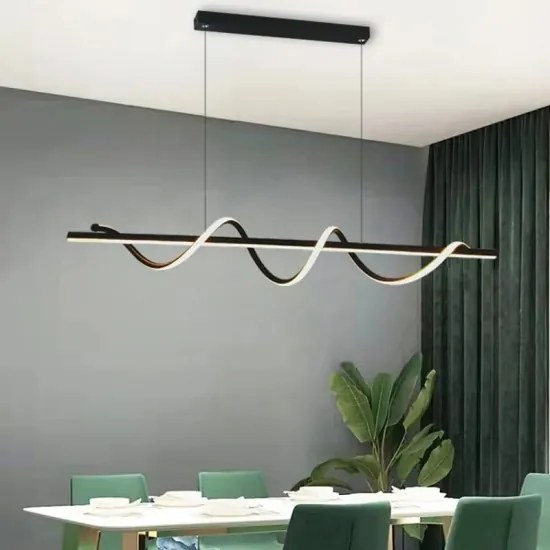 Lustra LED Cu Telecomanda, Elit's, Helix 01 Bk, 80w